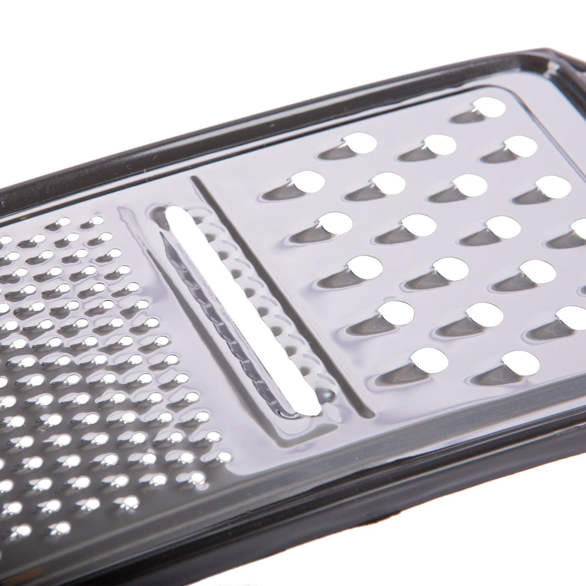 24cm x 10.5cm Stainless Steel 3-in-1 Flat Grater - By Ashley