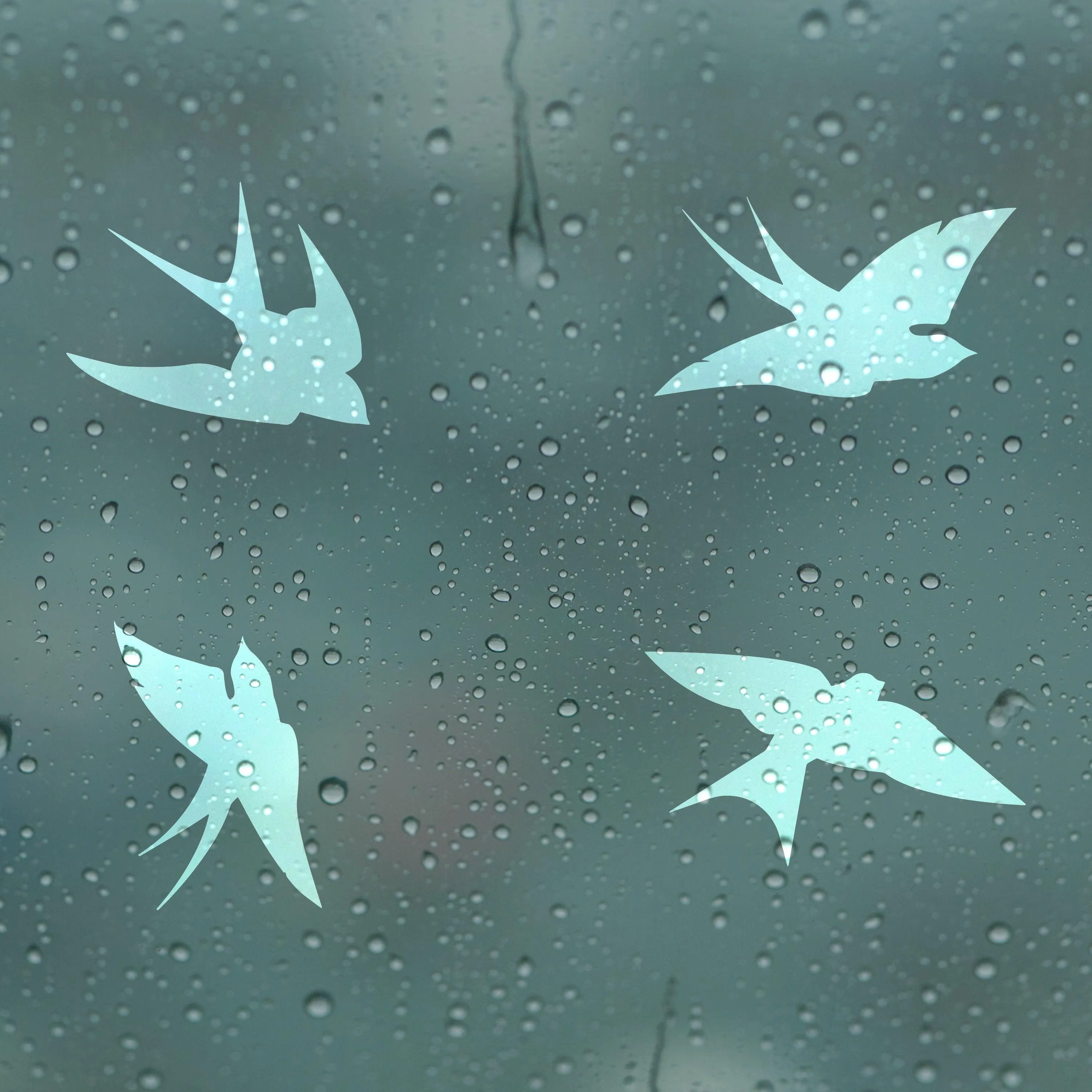 24x Anti-Collision Window Bird Stickers Decals - Protect Birds from Window Collisions