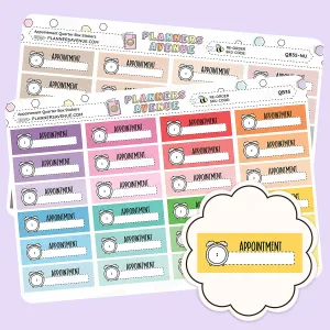 Appointment Quarter Box Stickers