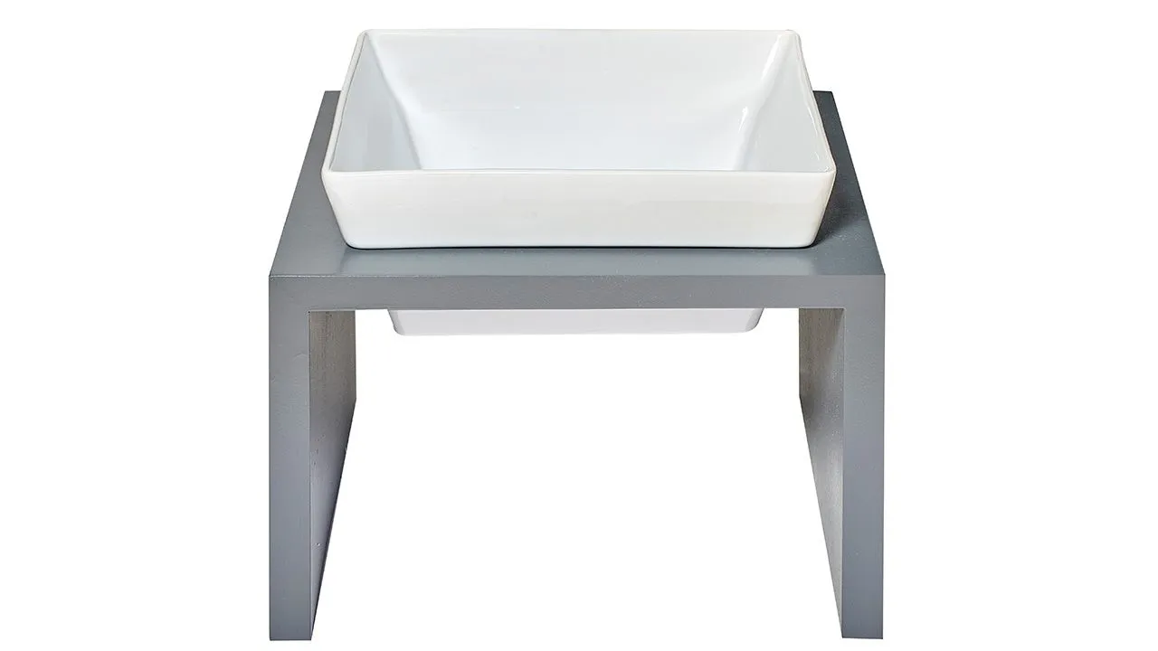 Artisan Rubberwood Diner Bowl |  Gray