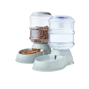 Automatic Water Dispenser and Large-Capacity Pet Feeder – Food and Water Bowl for Cats and Small Dogs