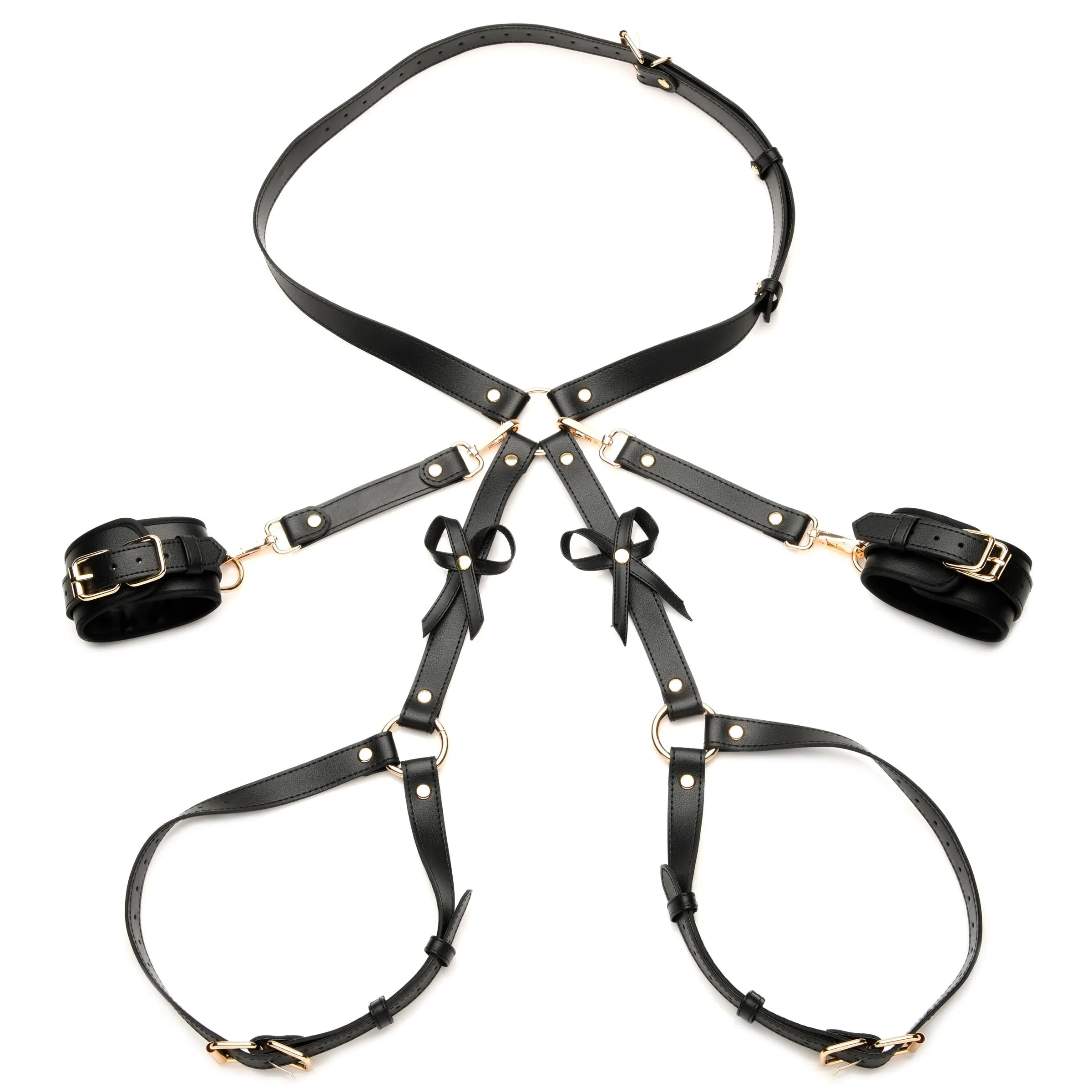 Bondage Harness w/ Bows - M/L - Black