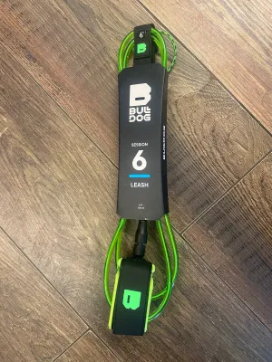 BULLDOG ANKLE SURF LEASH IN BLACK/LIME