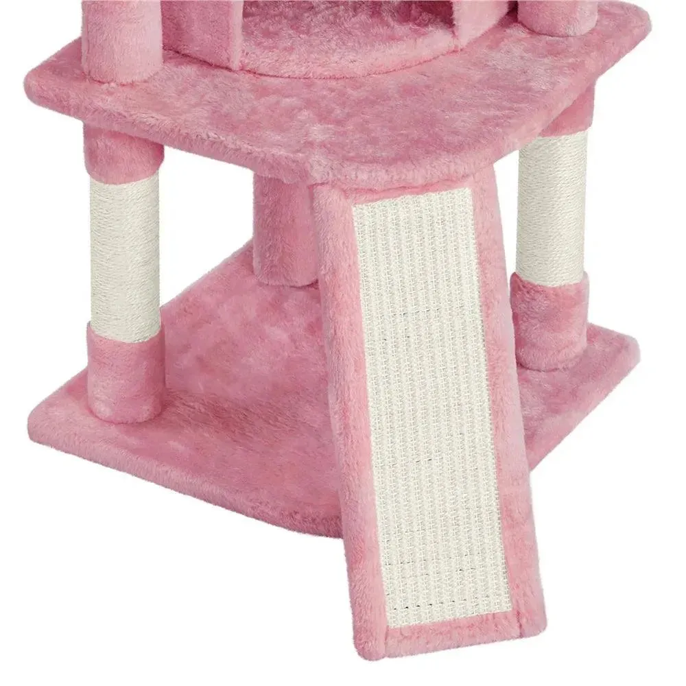 Cat Tree Tower with Condo, Basket & Toys