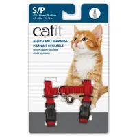 Catit Adjustable Nylon Cat Harness - Red, Small