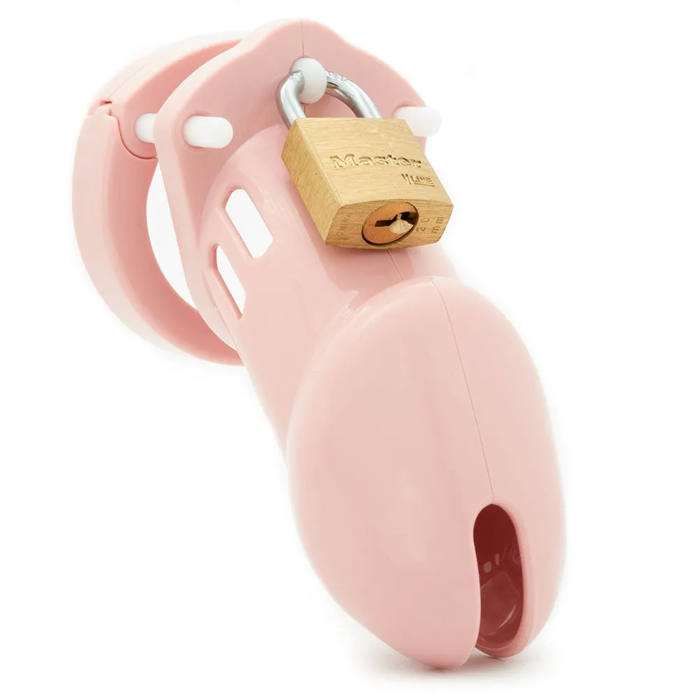 CB-6000 Chastity Cock Cage Kit - Pink-(6000pnk)