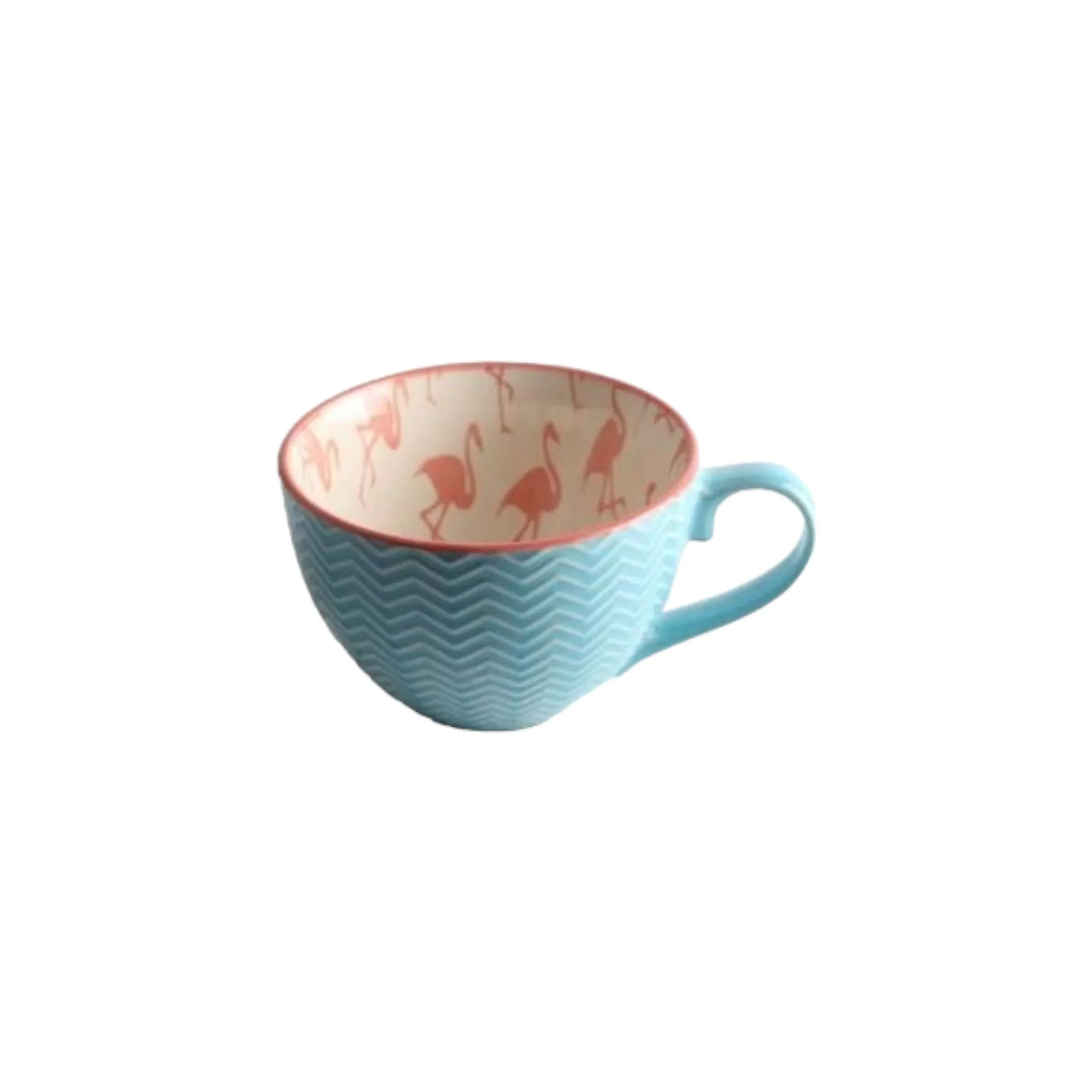 Ceramic Soup Mug Embossed 14oz 37005a