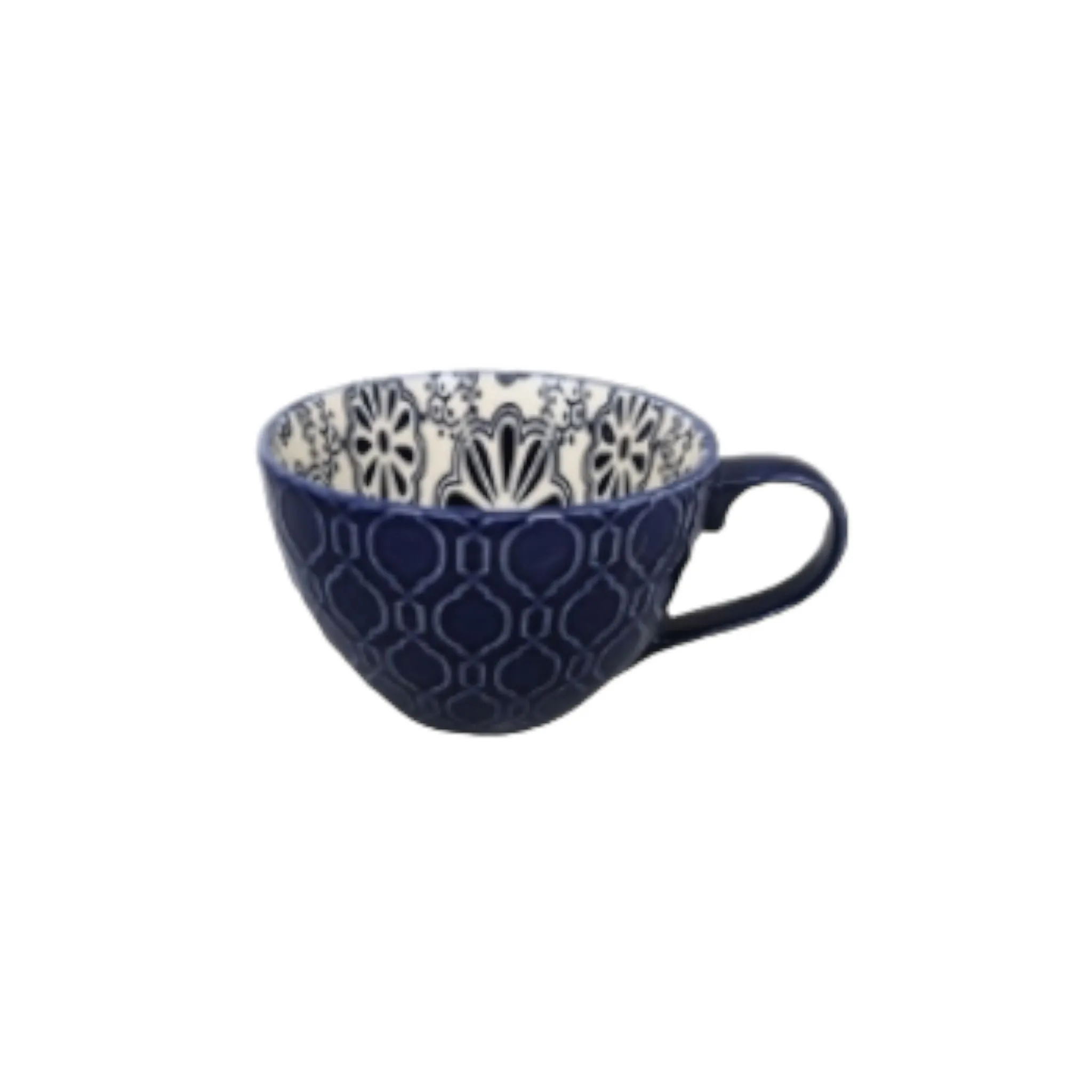 Ceramic Soup Mug Embossed 14oz 37005a