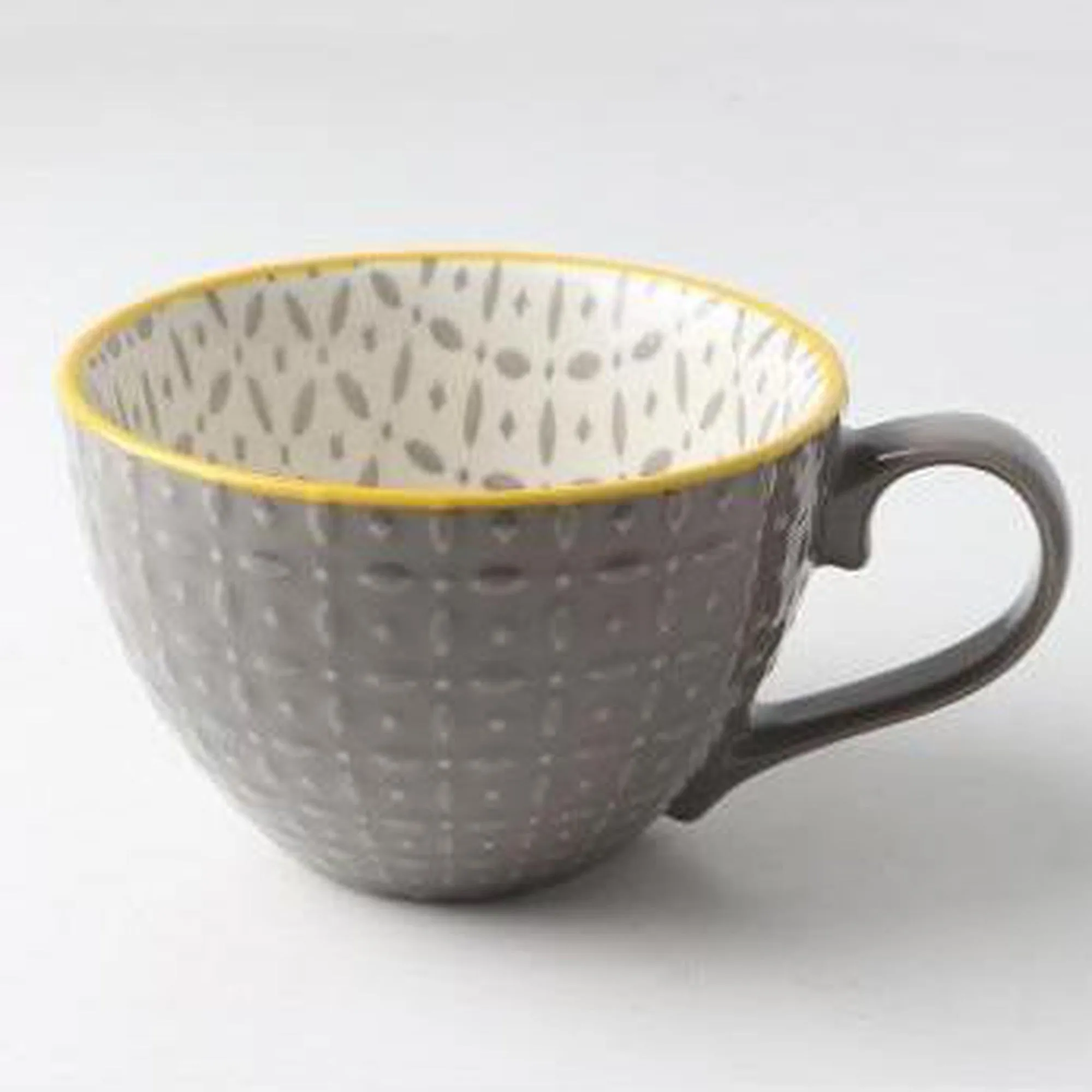 Ceramic Soup Mug Embossed 14oz 37005a