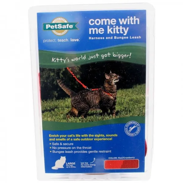 Come With Me Kitty Harness Red Large