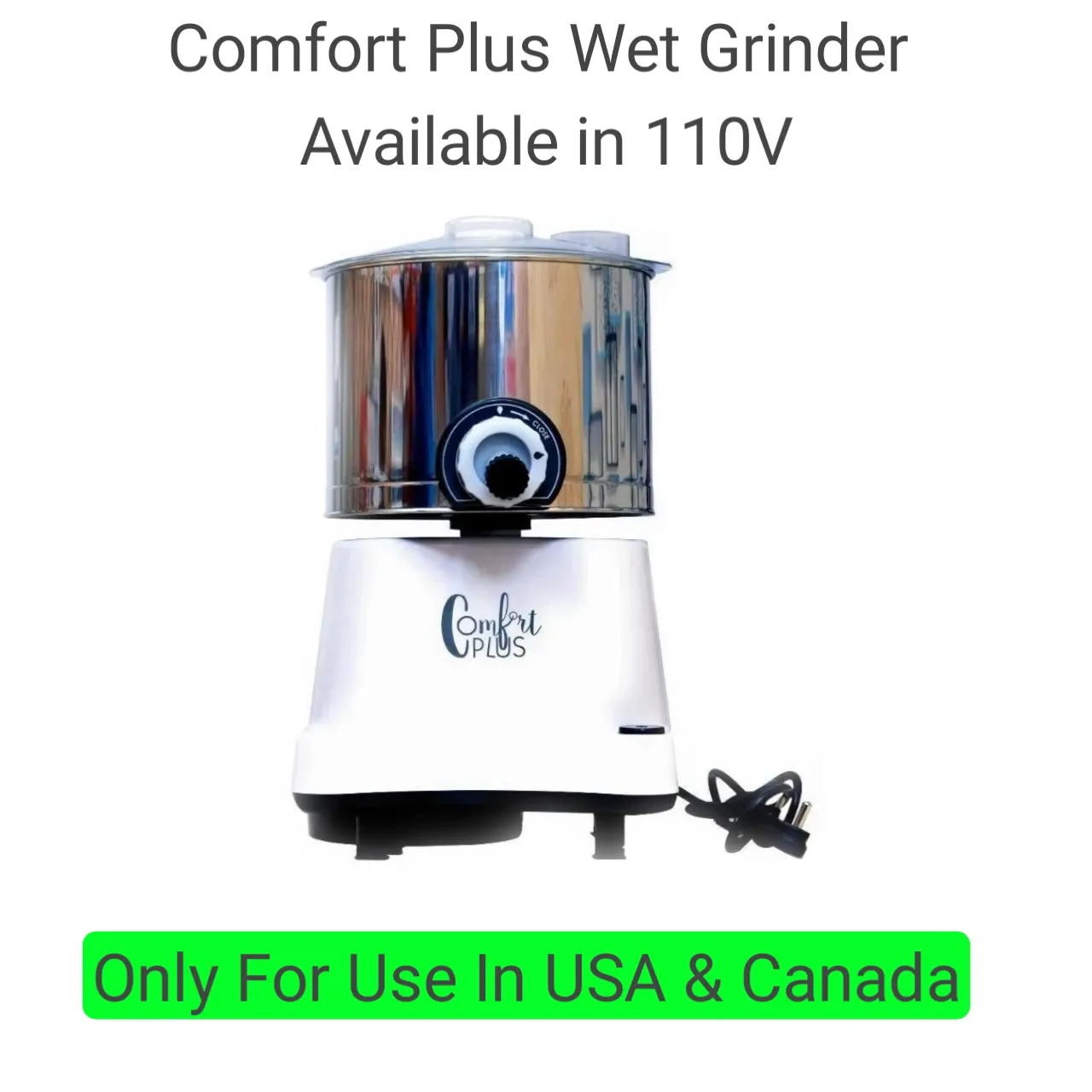 Comfort Plus Automatic Batter Despatc Wet Grinder 110Volt