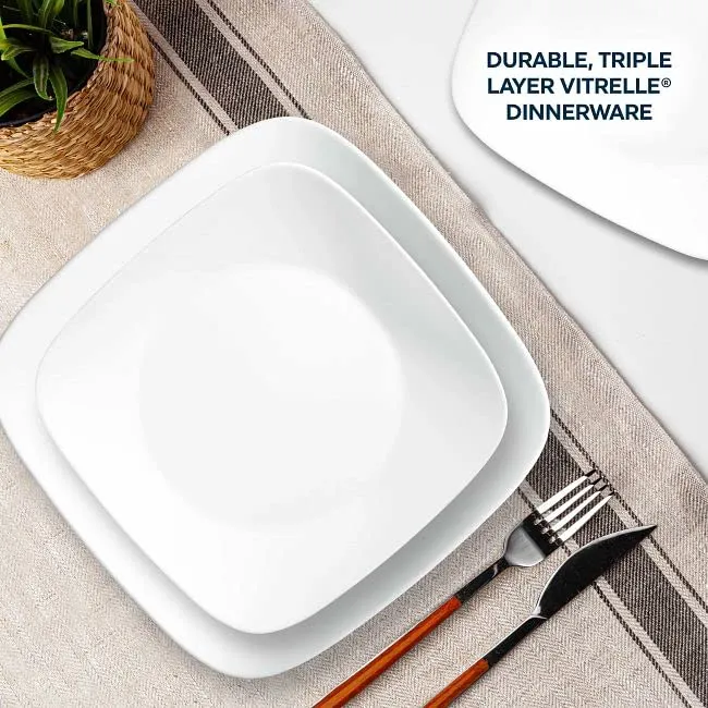 Corelle: Vivid White Dinnerware Set (16 pieces)