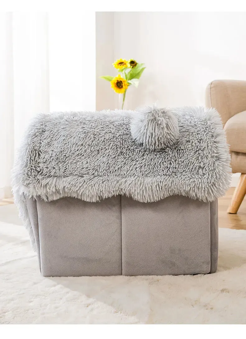 Cozy Indoor Dog Kennel: Soft, Warm, and Portable Pet Bed for Small to Medium Dogs