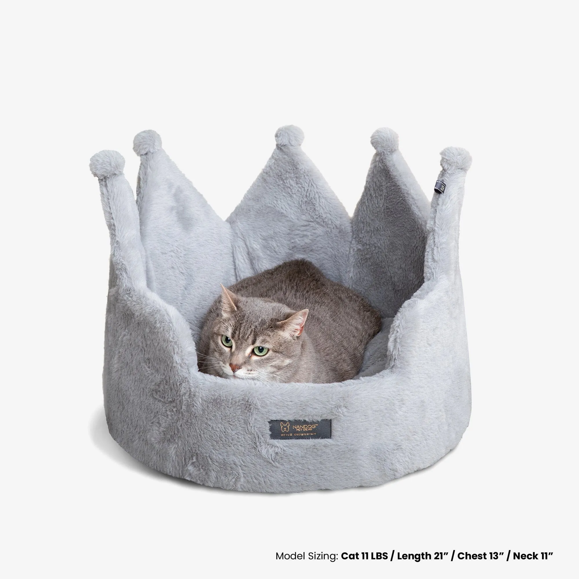 Crown Dog & Cat Fun Bed Cloud Prive Collection - Royal Gray