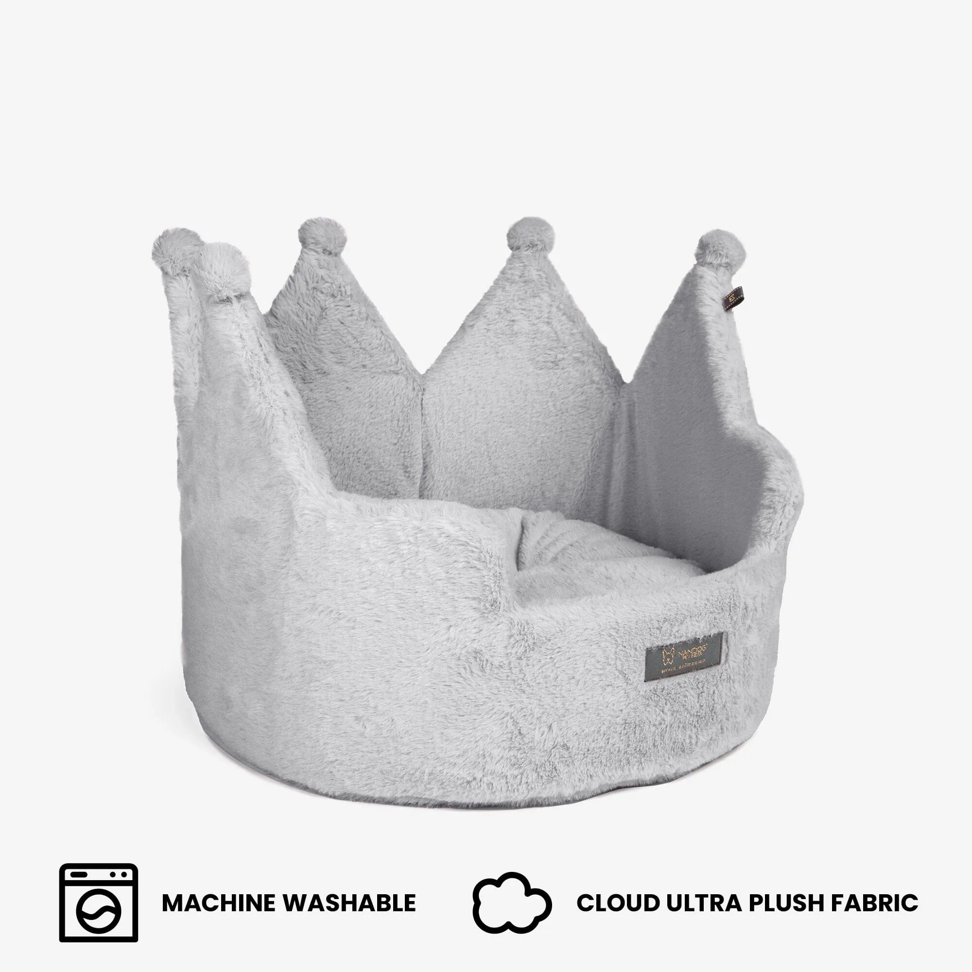 Crown Dog & Cat Fun Bed Cloud Prive Collection - Royal Gray