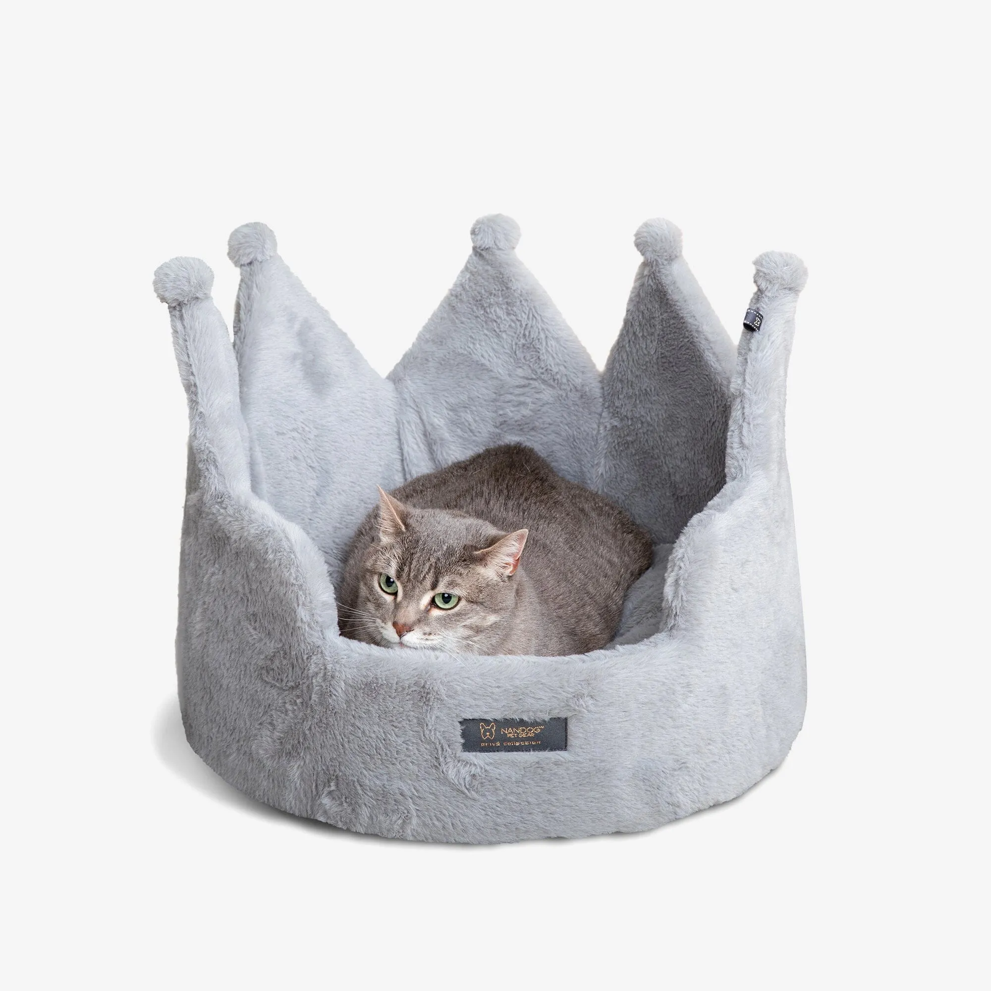 Crown Dog & Cat Fun Bed Cloud Prive Collection - Royal Gray