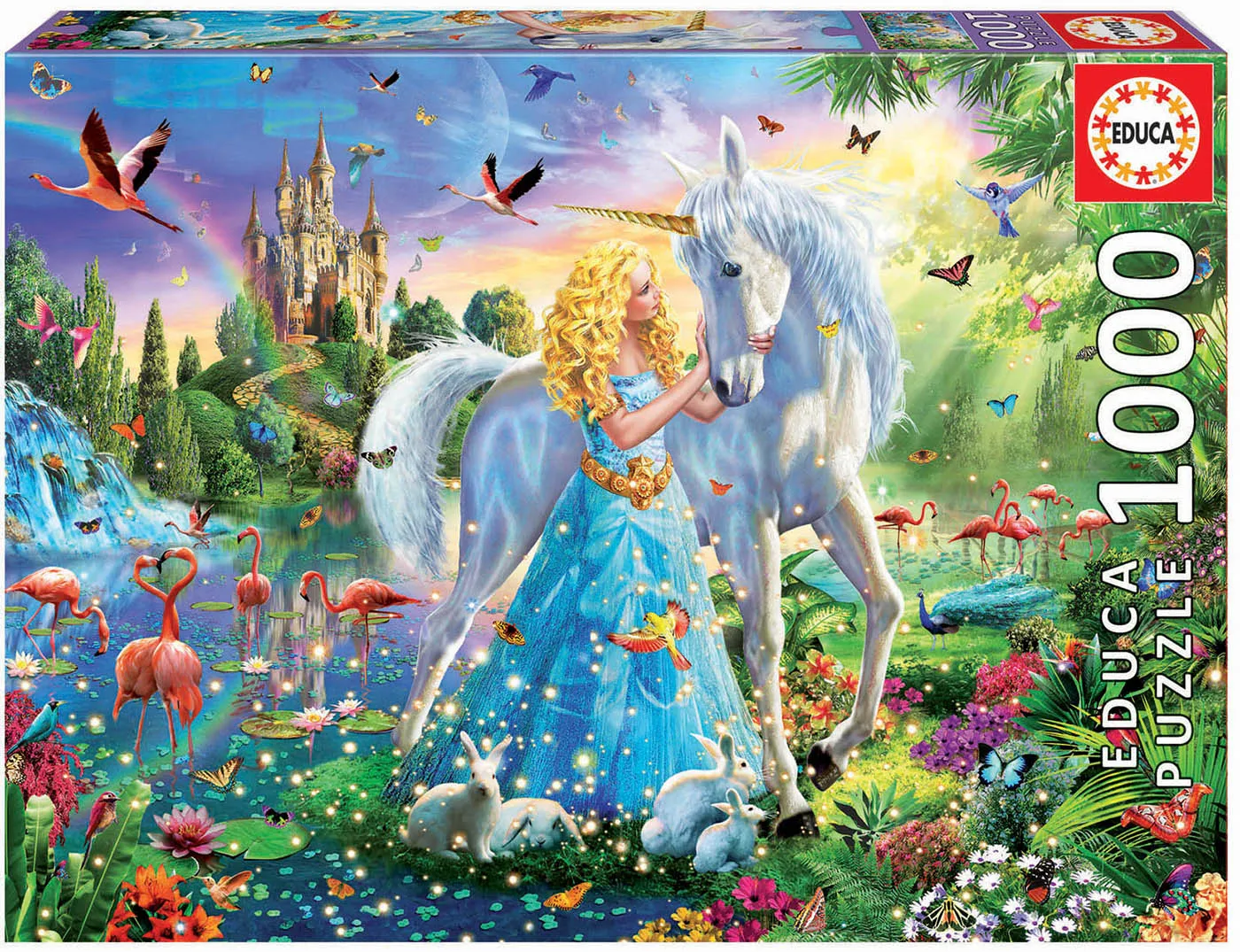 Educa Puzzles - 1000 The Princess And The Unicorn - Suitable for 3 years and above