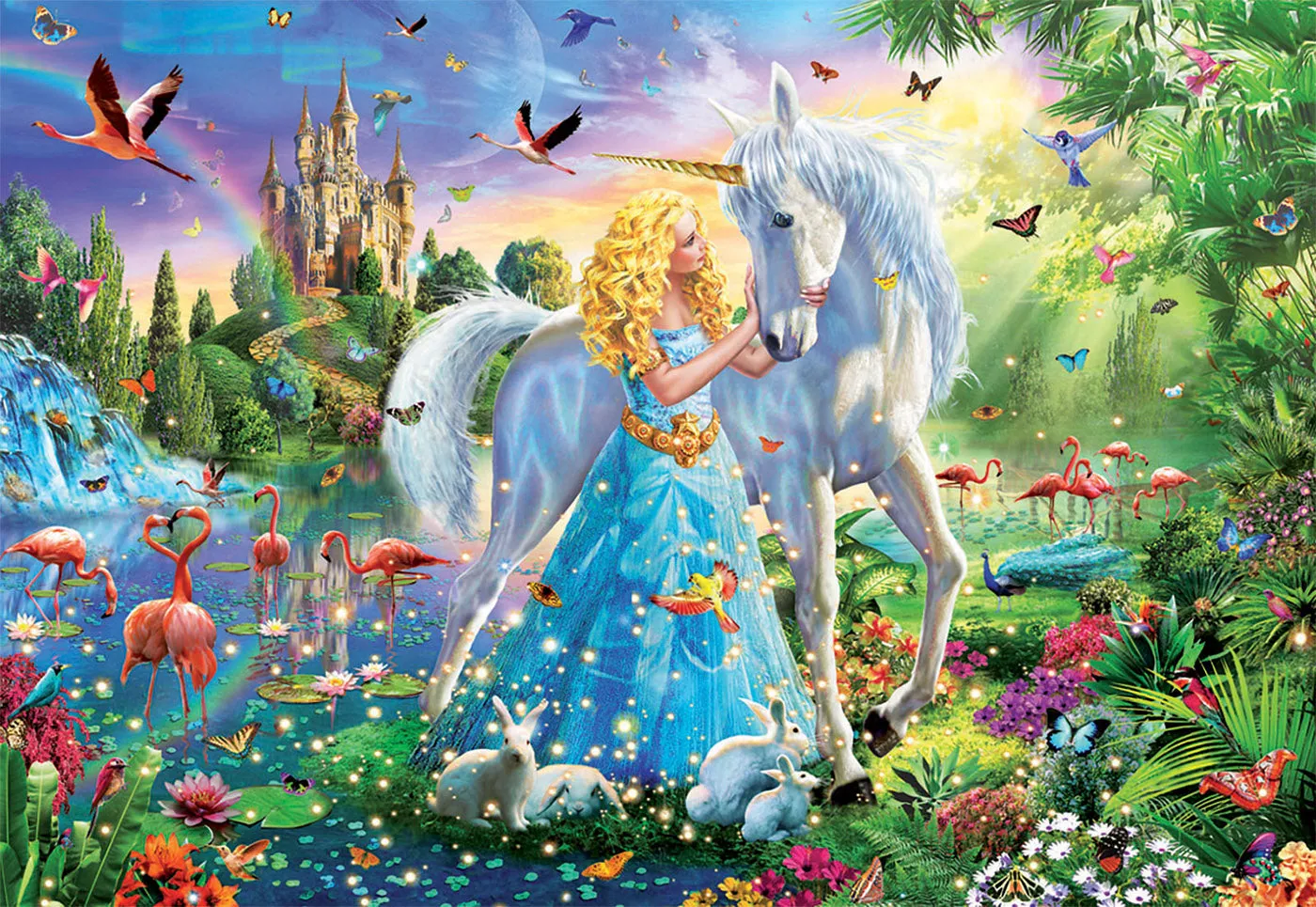 Educa Puzzles - 1000 The Princess And The Unicorn - Suitable for 3 years and above