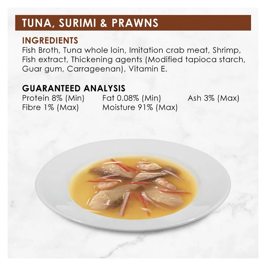 Fancy Feast Tuna Surimi Prawn Broth 12X40g