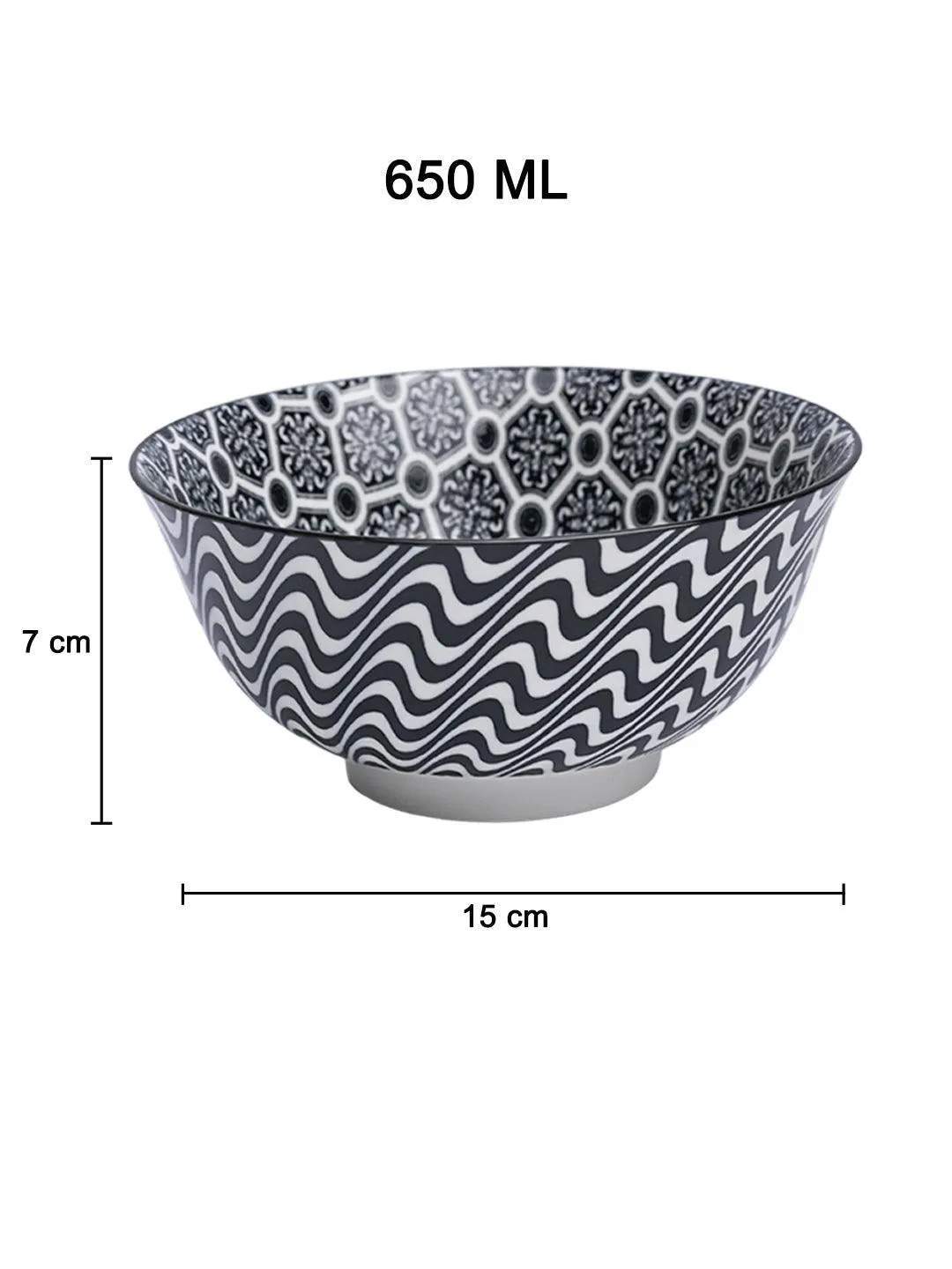 Floral Bowl Set Of 2 (650Ml)