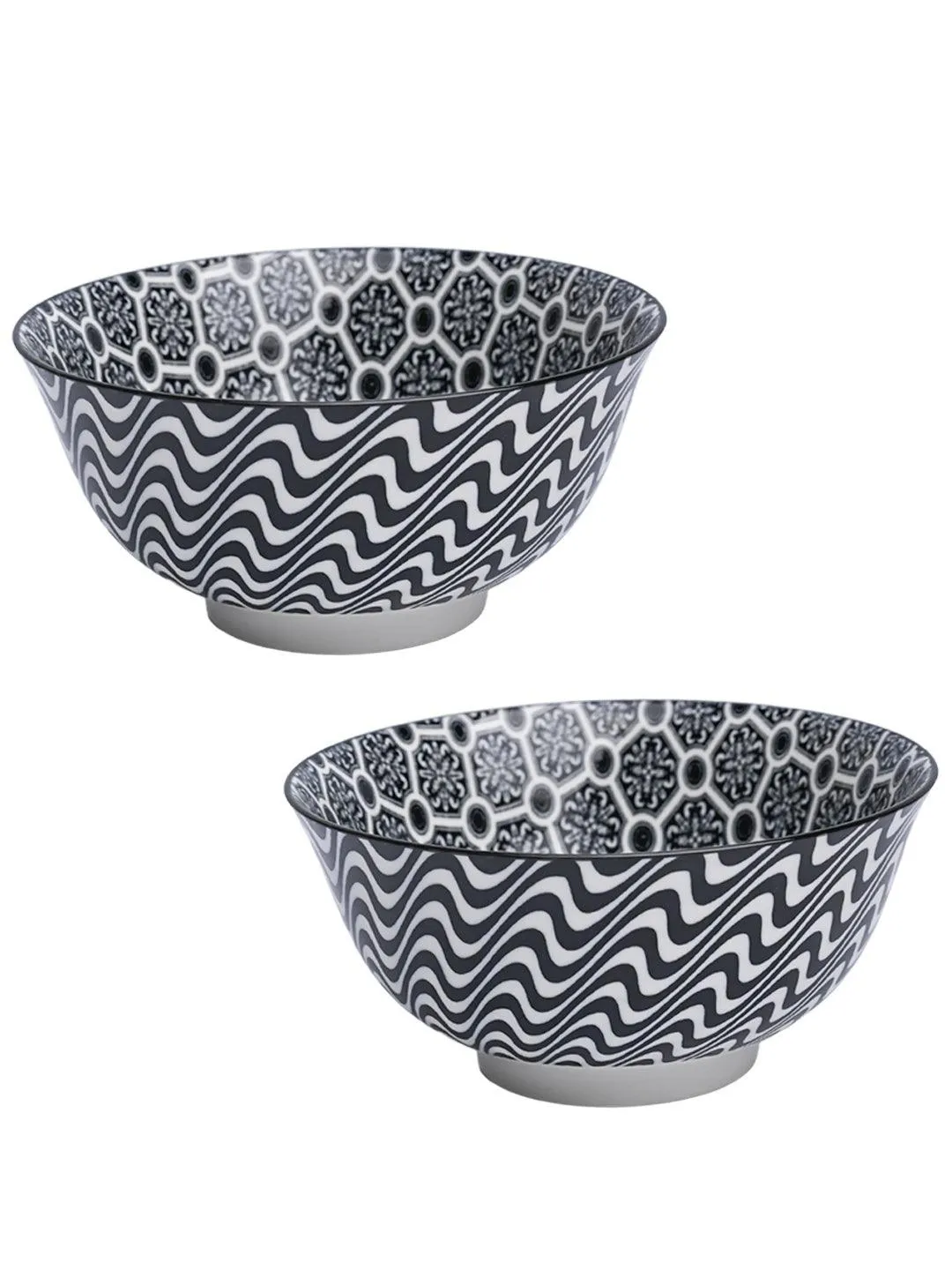 Floral Bowl Set Of 2 (650Ml)