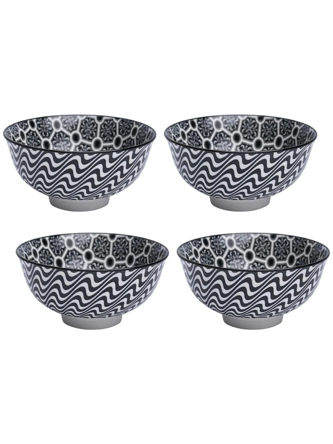 Floral Bowl Set Of 4 (280Ml)