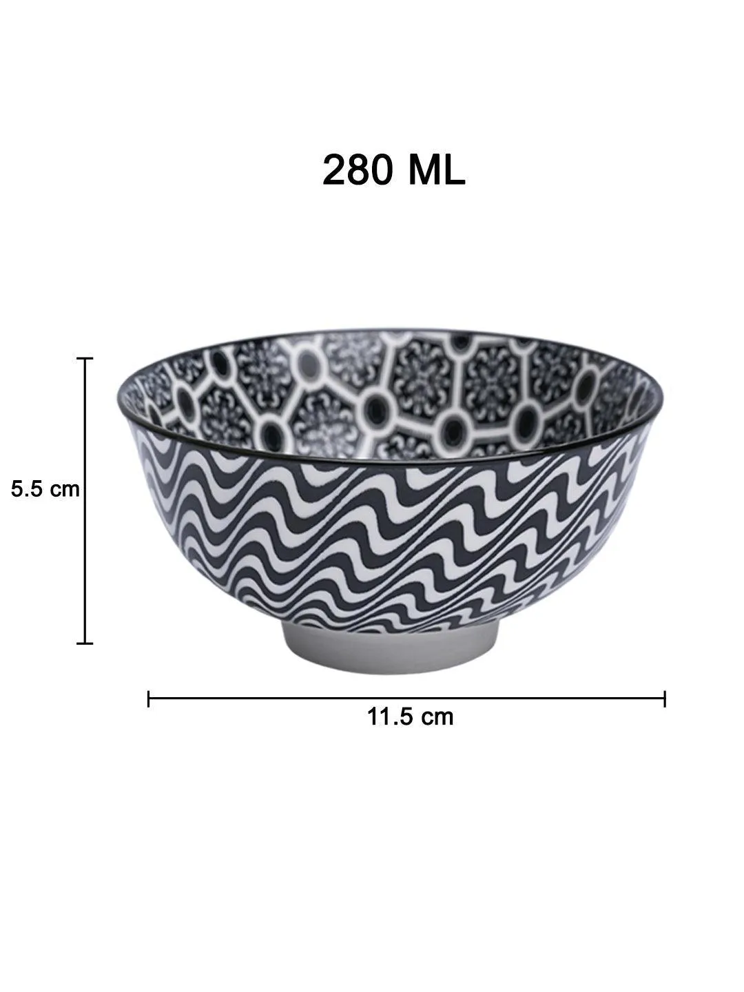 Floral Bowl Set Of 4 (280Ml)