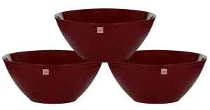 Fun Homes Ceramic Soup Bowls, Plastic Bowls Set, Chip Resistant, Dishwasher & Microwave Safe for,Rice,Soup,Pasta,Salad Bowls, 1000 Ml (Set of 3) Brown-FHUNH15652, (Model: FHUNH015652)