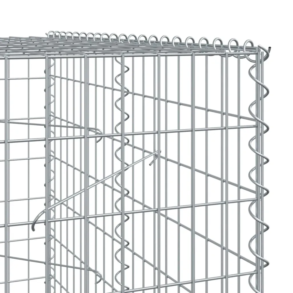 Gabion Basket with Cover 150x100x200 cm Galvanised Iron