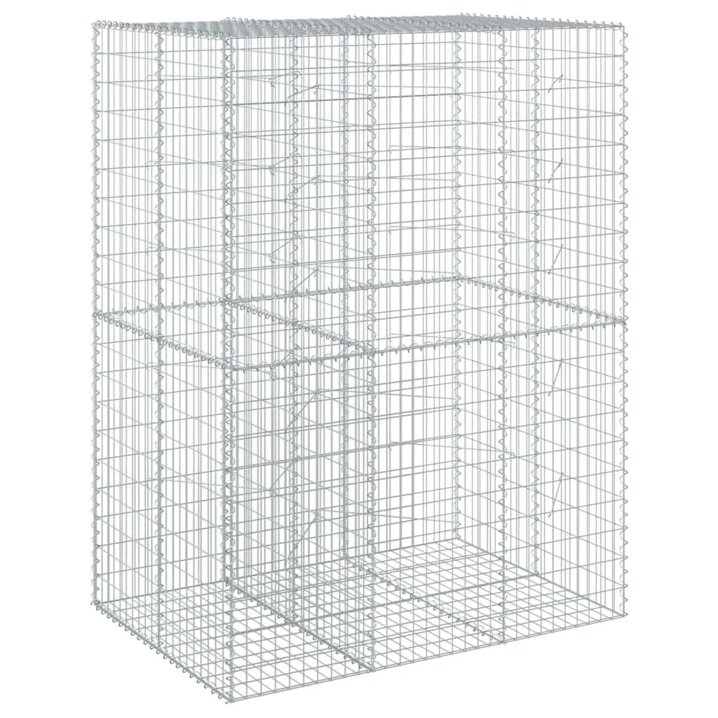 Gabion Basket with Cover 150x100x200 cm Galvanised Iron