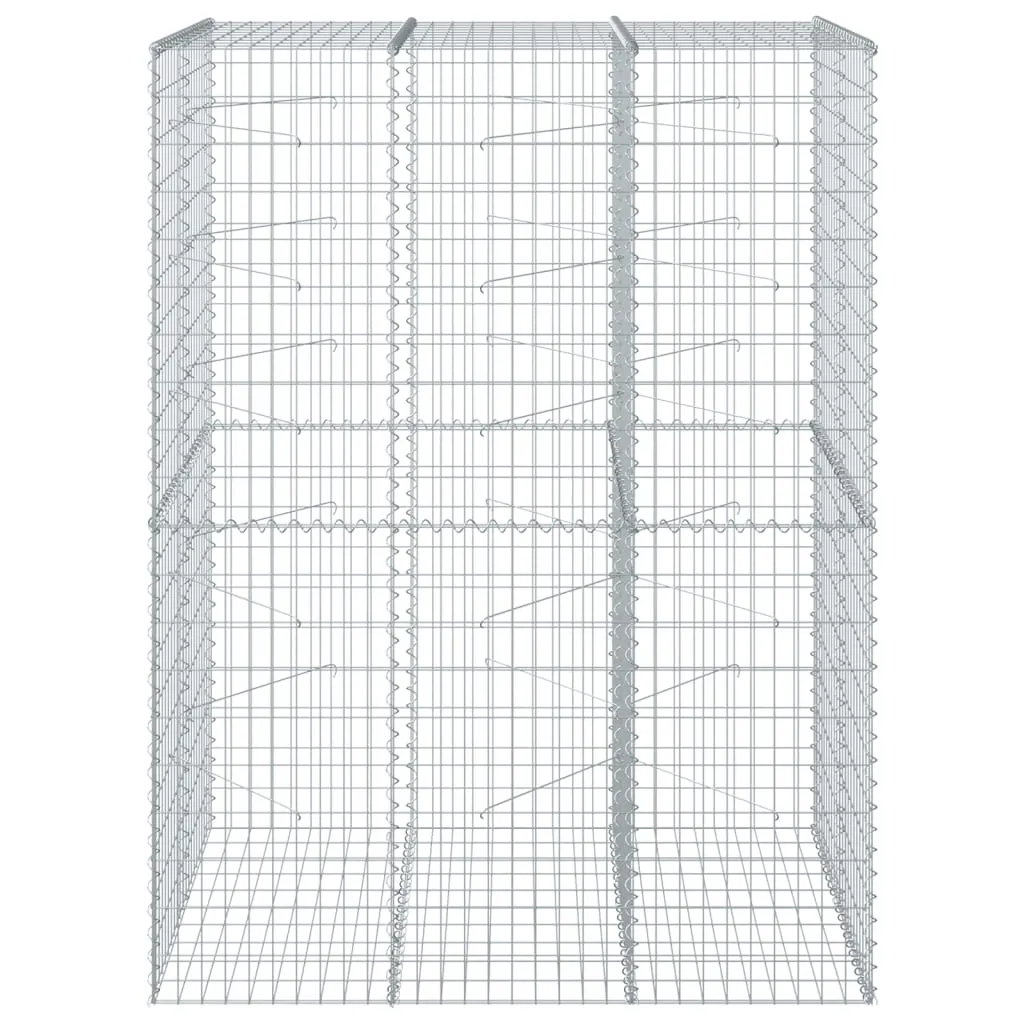 Gabion Basket with Cover 150x100x200 cm Galvanised Iron