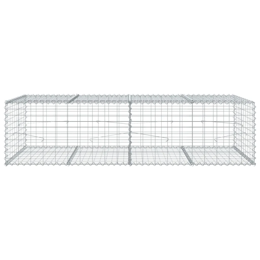 Gabion Basket with Cover 200x100x50 cm Galvanised Iron