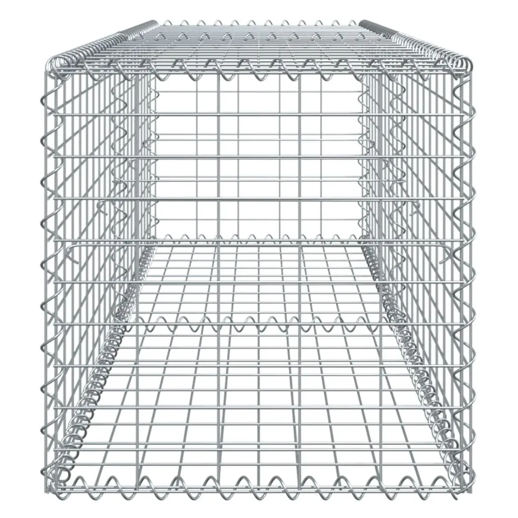 Gabion Basket with Cover 200x50x50 cm Galvanised Iron