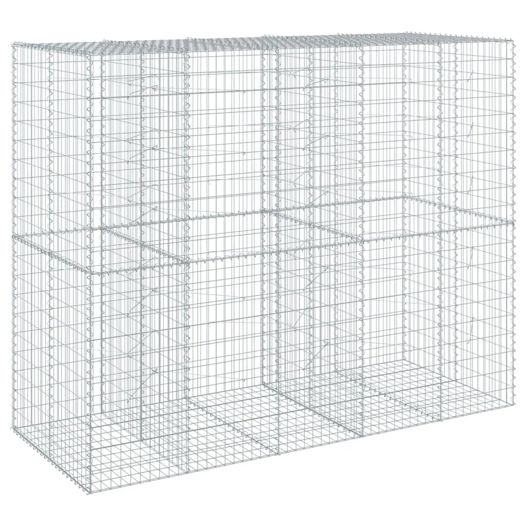 Gabion Basket with Cover 250x100x200 cm Galvanised Iron