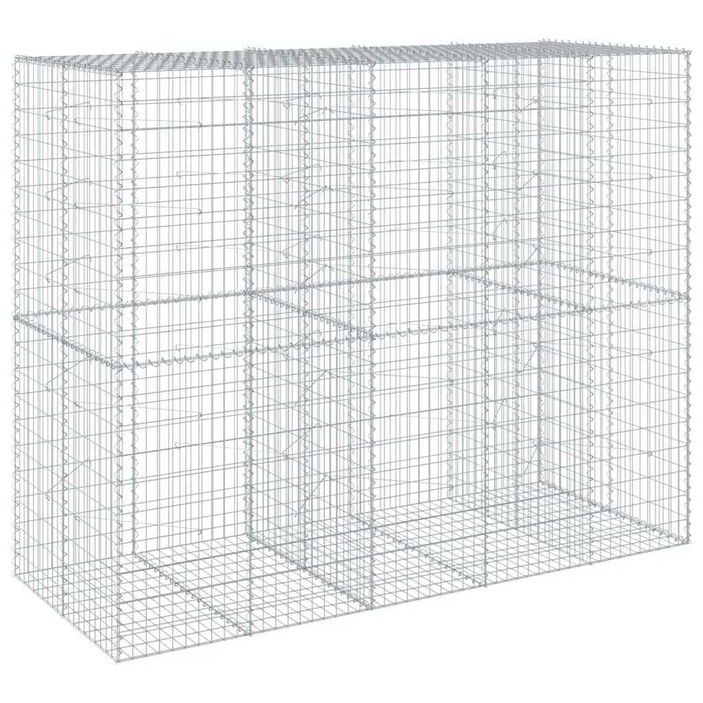 Gabion Basket with Cover 250x100x200 cm Galvanised Iron