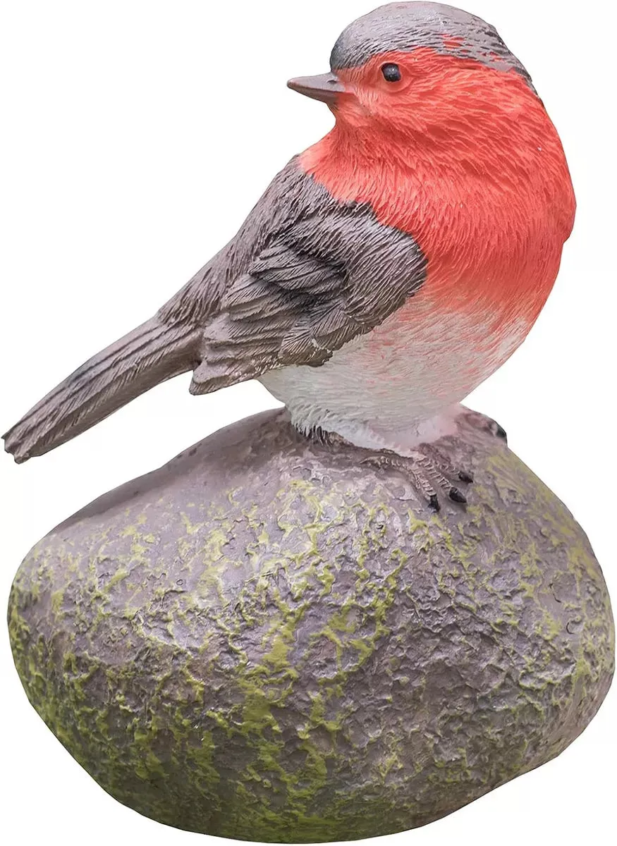 Garden Robin Bird Ornament On Perched B Sculpture Robin Indoor Outdoor Patio