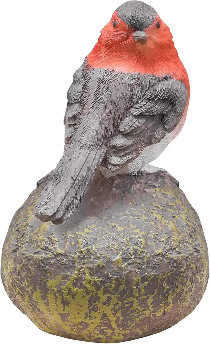 Garden Robin Bird Ornament On Perched B Sculpture Robin Indoor Outdoor Patio