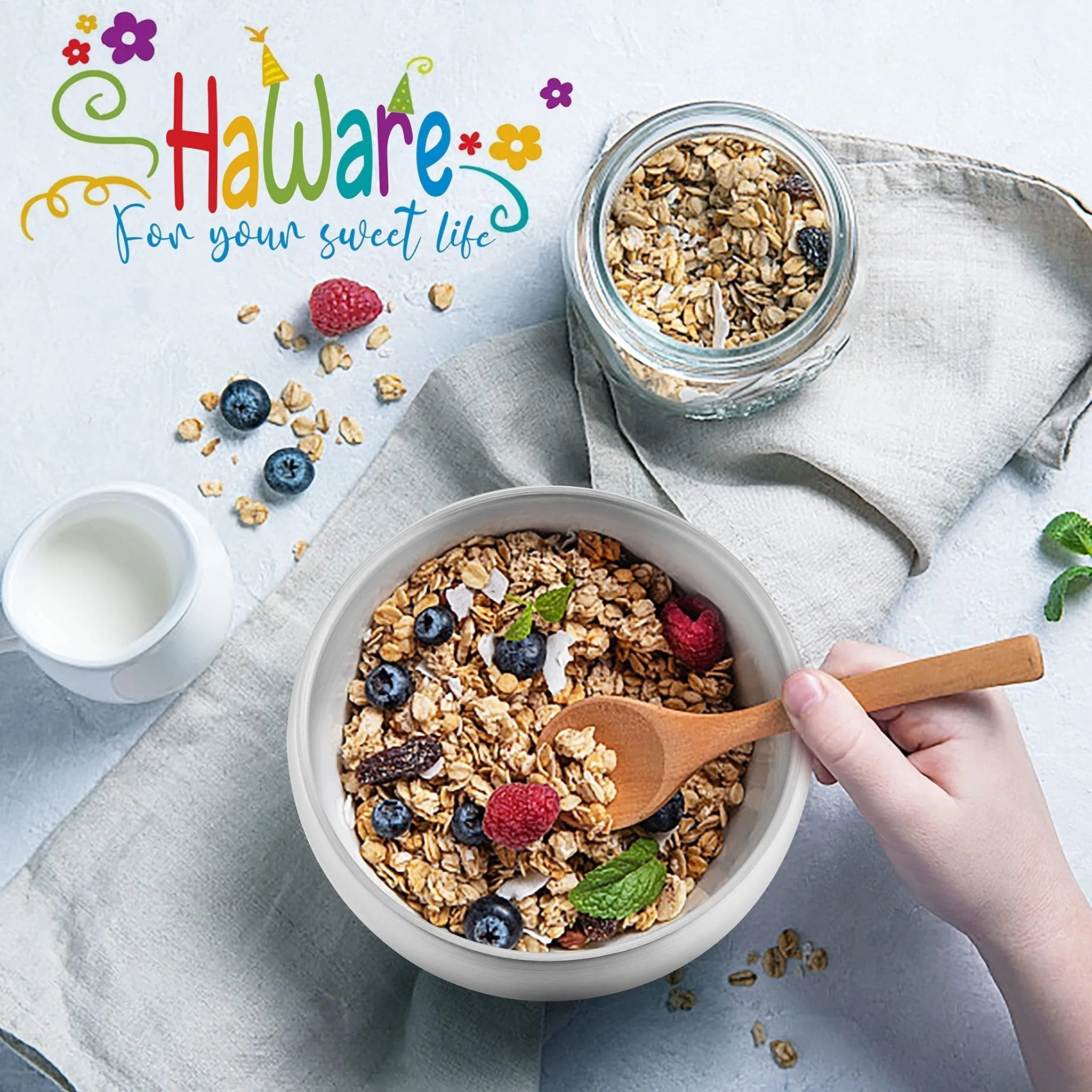 HaWare: Stainless Steel Kids Bowls (Pack of 6)