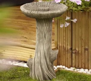 Log Bird Bath