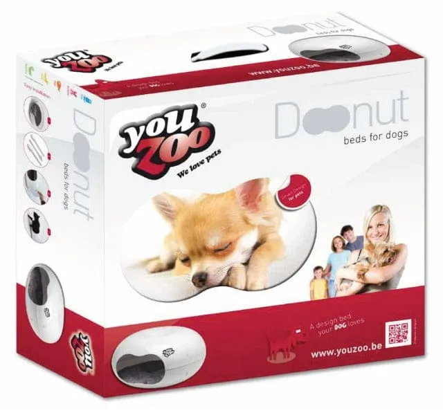 Moderna Donut Cat Cave, Plastic Bed for Cats & Small Dogs