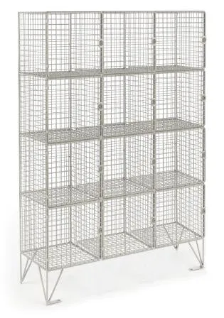 Multi Compartment Wire Mesh Lockers - D305mm