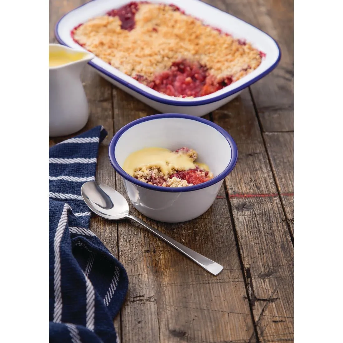 Olympia Enamel Pudding Bowls 155mm (Pack of 6) - DC389