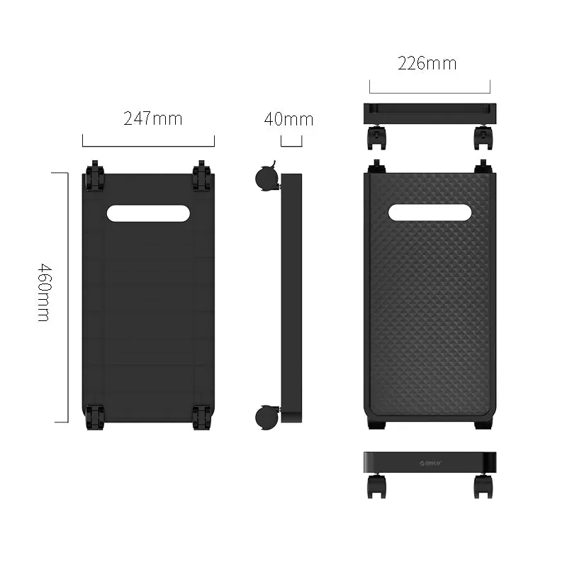 Orico Wheeled Computer Stand 61Kg Limit