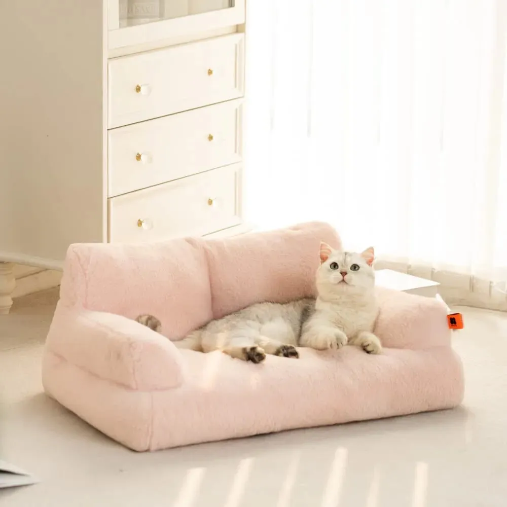 Pat and Pet Emporium | Pet Beds | Plush Medium Pet Sofa Bed