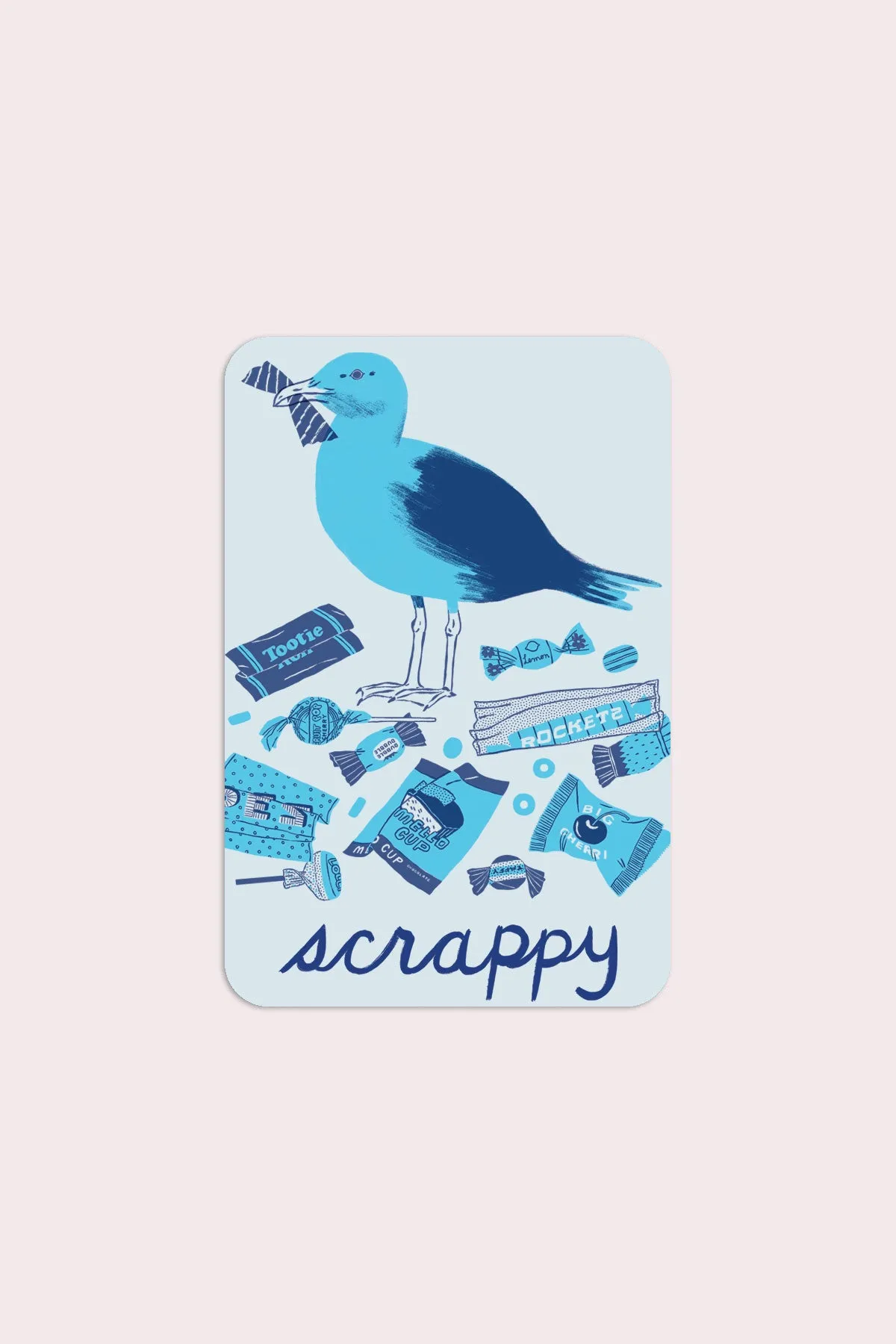 Scrappy Seagull Vinyl Sticker