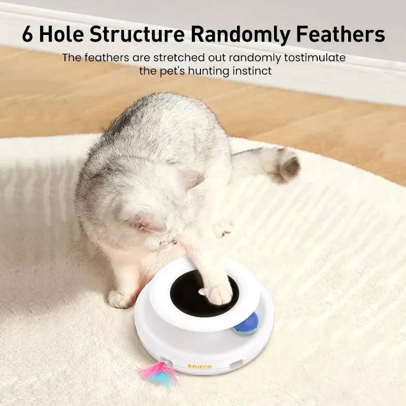 Smart Cat Toy 2-in-1 - Feather & Ball Set with 5 Modes