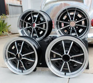 Staggered 4 Lug VW Sprint Star Wheel Set