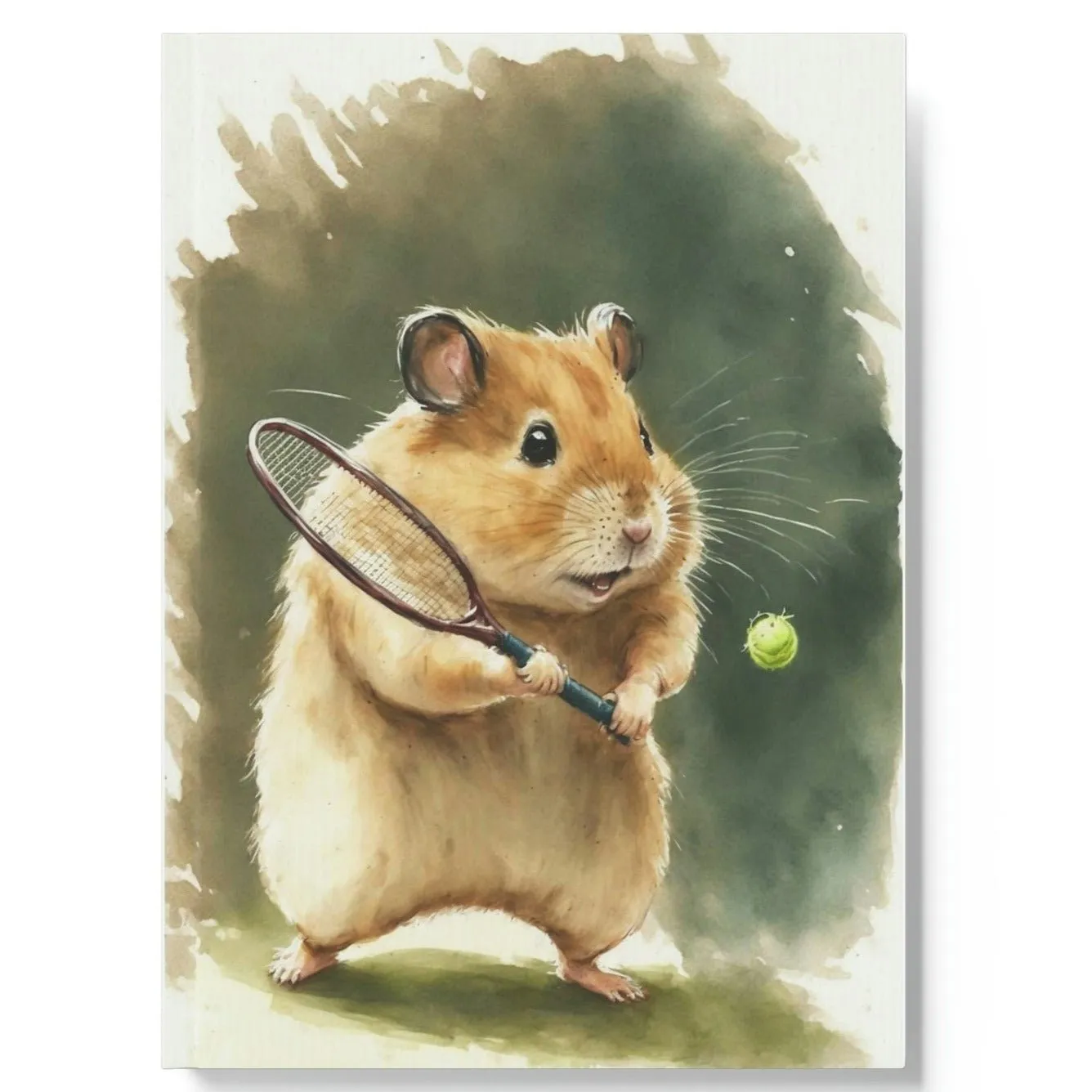 Tennis Hamster Hard Backed Journal