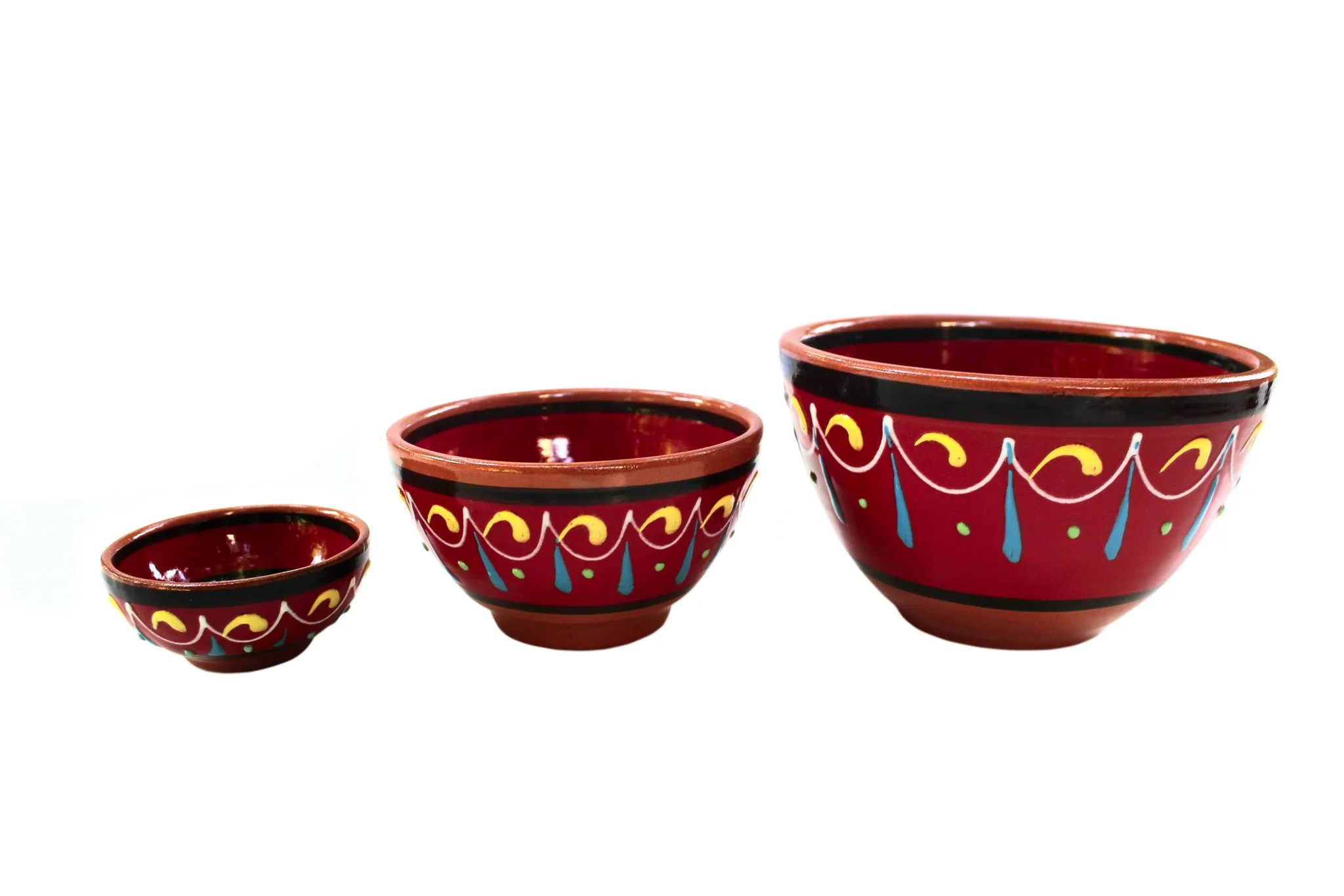 Terracotta Salsa Bowl Set of 5 - Hand Painted From Spain