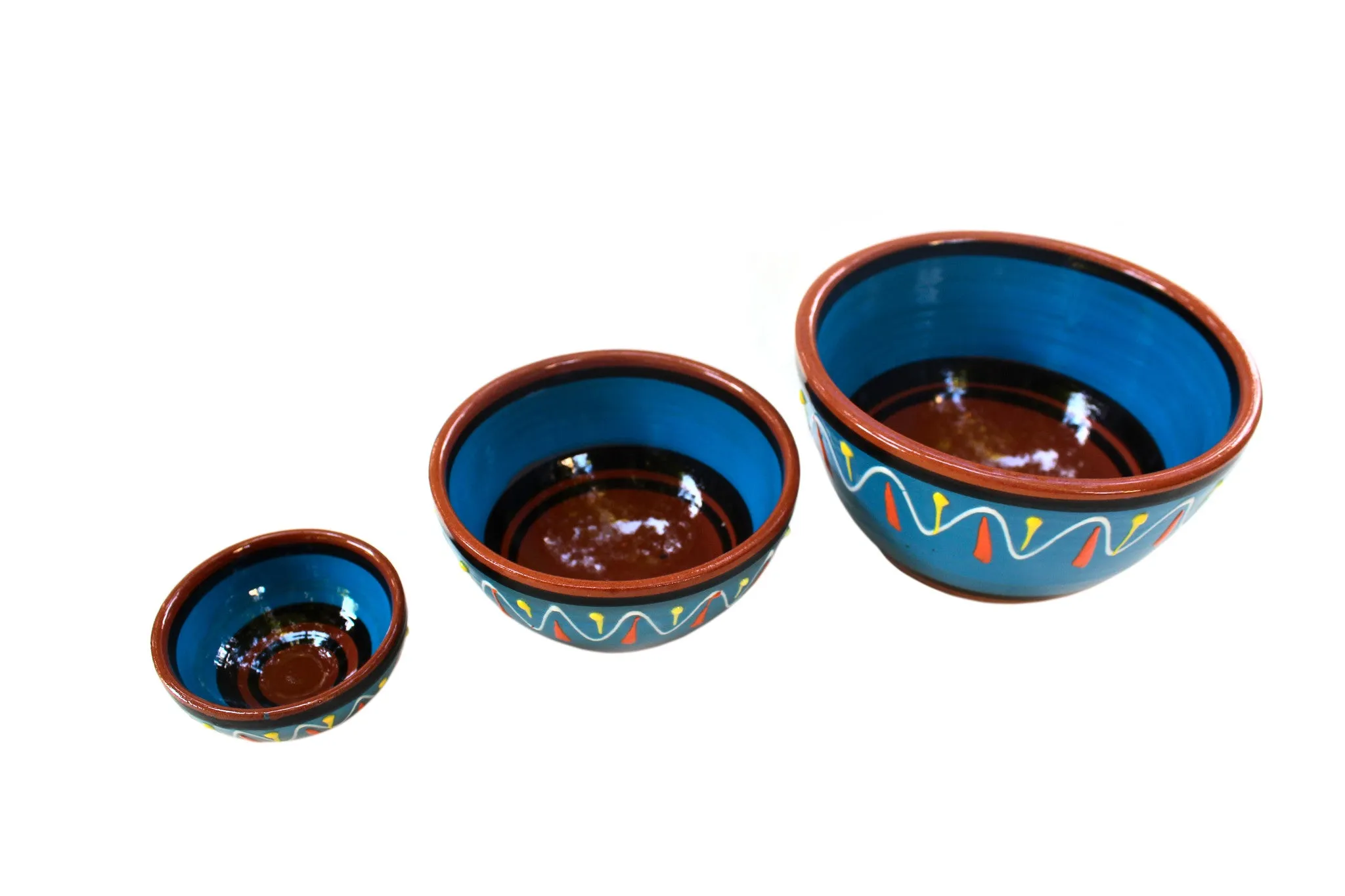 Terracotta Salsa Bowl Set of 5 - Hand Painted From Spain